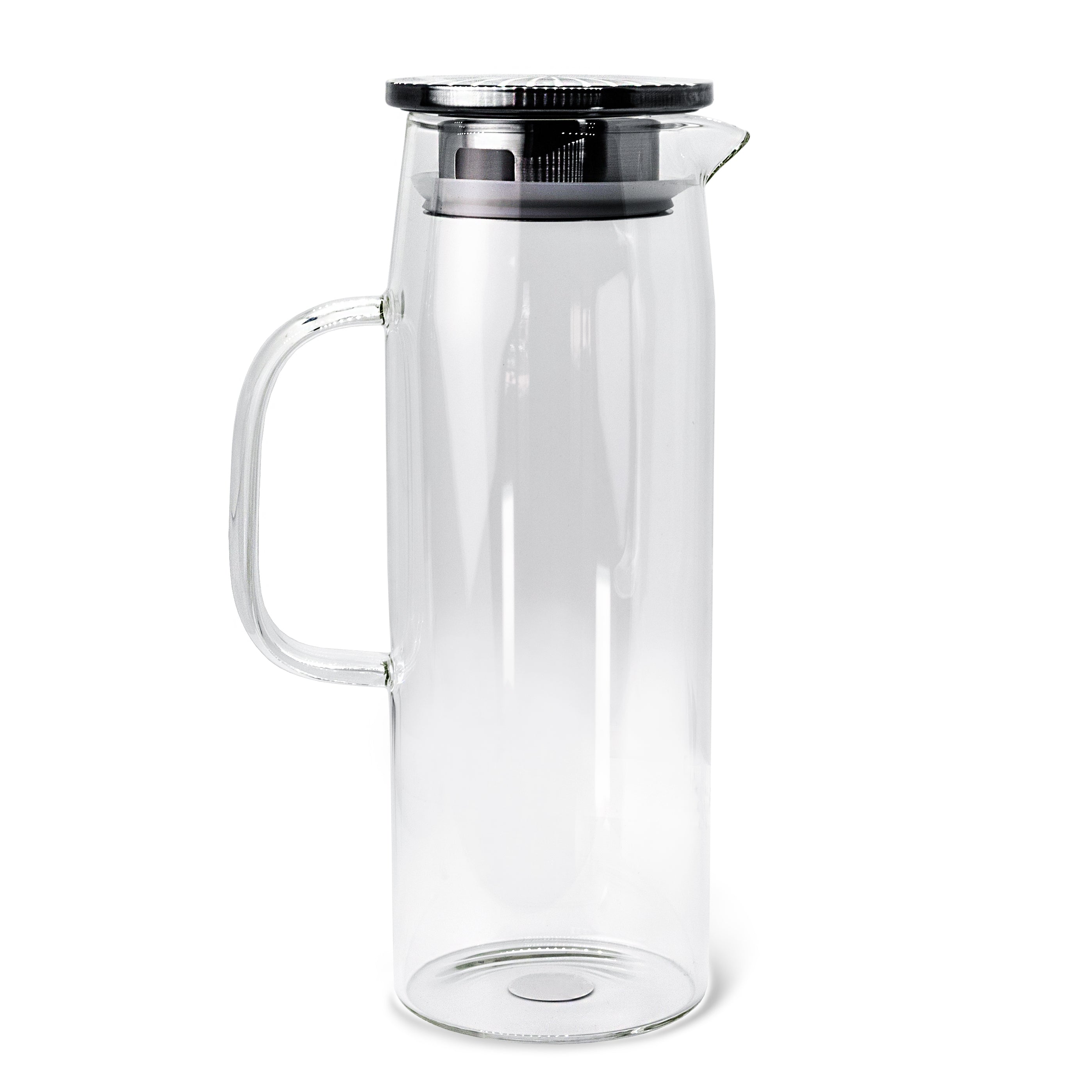 Borosilicate Glass Pitcher with Stainless Steel Lid