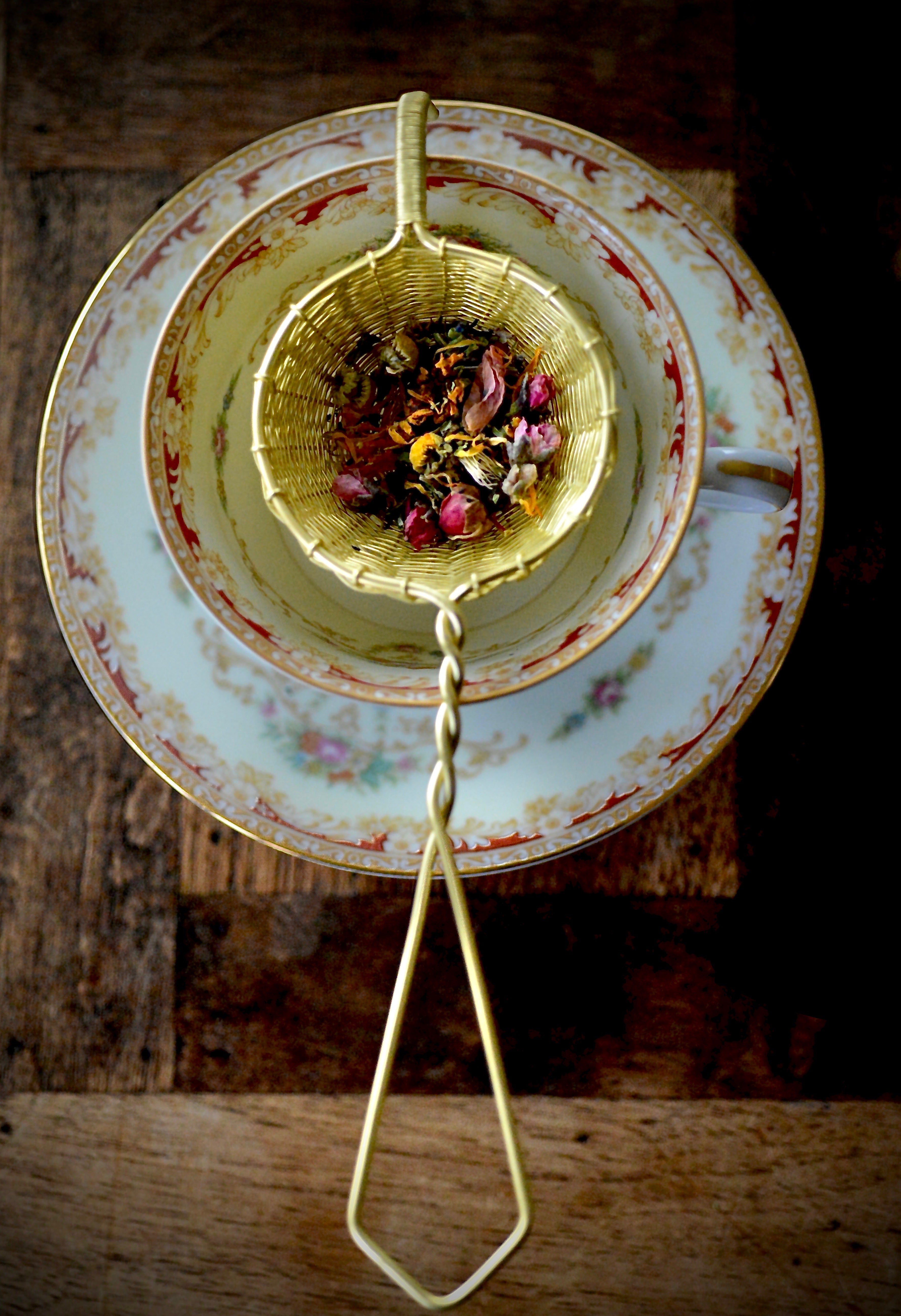 Tea Strainer - Handmade & Woven Brass